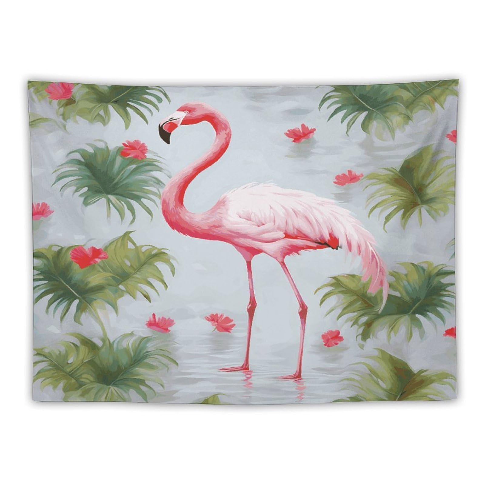 LDGSUPH White Flamingo Tapestry Wall Hanging Decor Anti-fading Aesthetic Wall Tapestries Fashion Wall Blanket Decor Modern Wall Art Tapestry for Bedroom Home Decor 30"x40"
