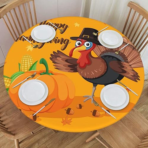 Vista 113 de Delerain Mantel redondo ajustable de hortensia azul, mantel redondo impermeable con borde elástico, lavable, para interiores y exteriores, se adapta