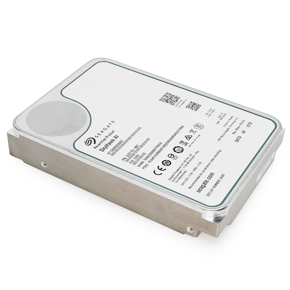 外付けハードディスク・ドライブ Seagate SkyHawk AI 12TB HDD Amazon.com: Seagate Skyhawk AI 12tb HDD 3.5 Inch SATA 6Gb/s