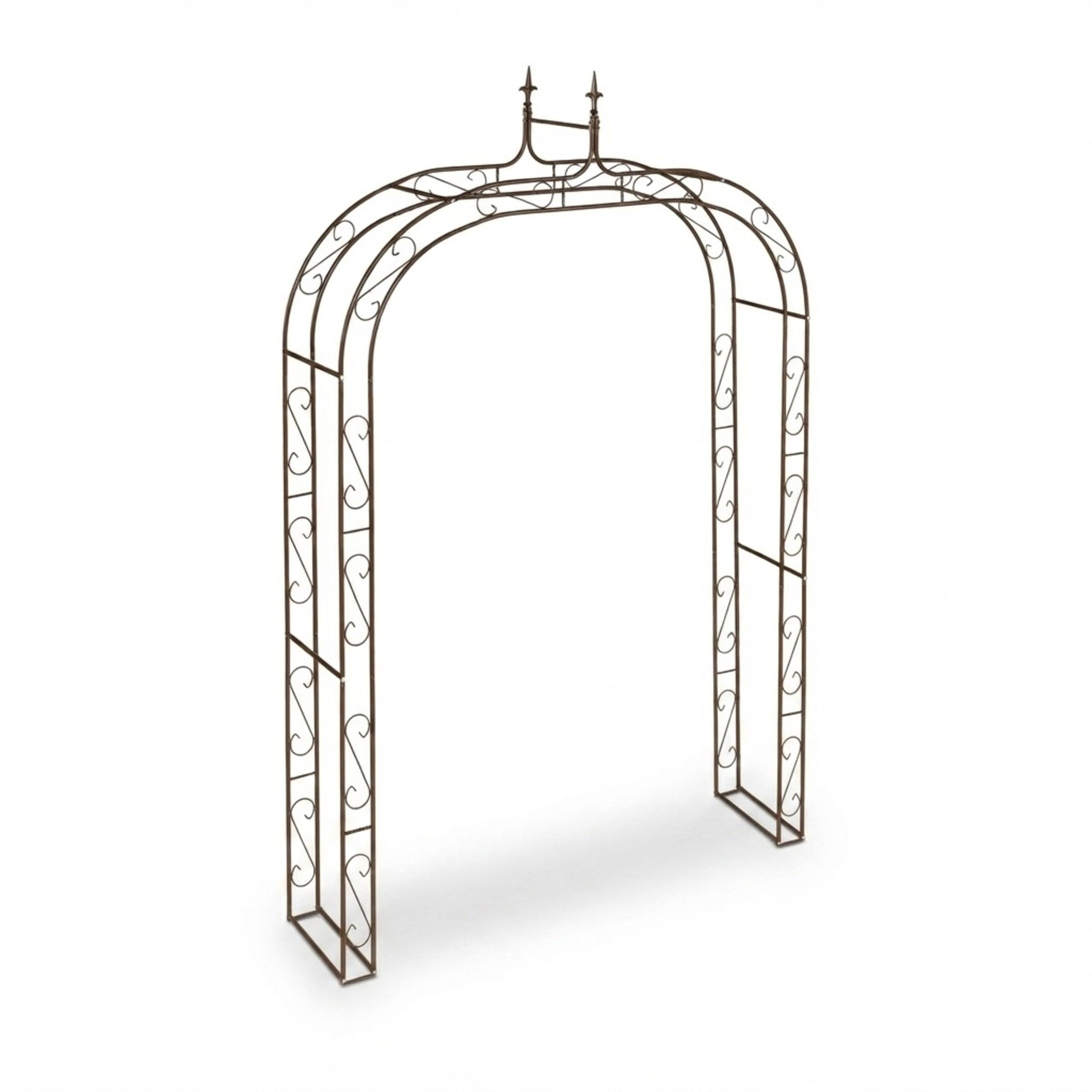 Relaxdays Arco per Rose Rampicanti da Giardino, Sostegno per Piante, HLP 240x155x39 cm, Supporto Edera, Acciaio, Marrone