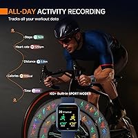 Vista 7 de aeac Paquete de 2 relojes inteligentes (rosa + azul) para hombres y mujeres