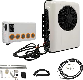 Bepritm Truck Air Conditioner, Portable Split AC with Remote Control&Low Noise Design, Universal Electric A/C Unit for RV/Truck/Bus Ultra-Fast Cooling White 24V 950W