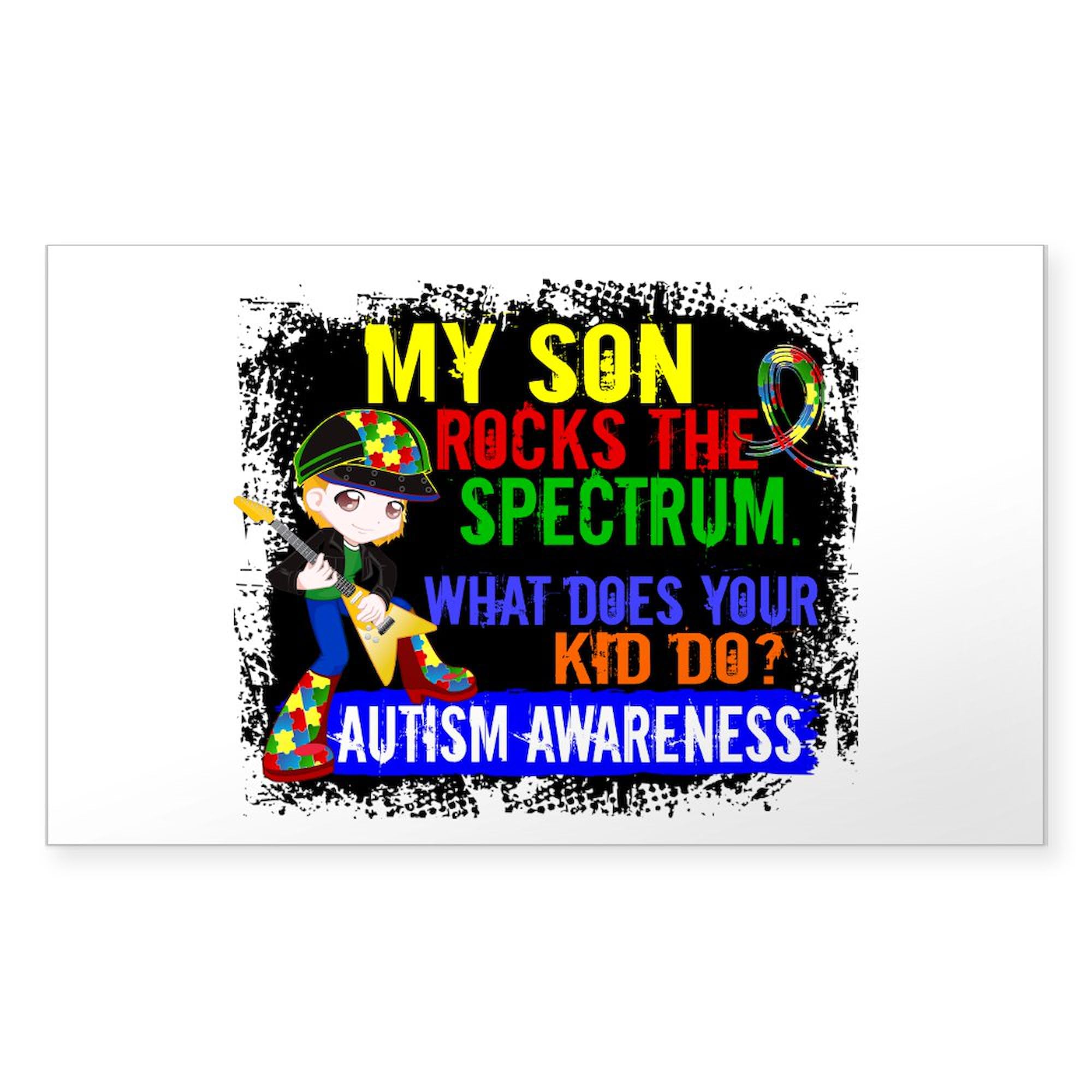 CafePress Rocks Spectrum Autism Rectangle Bumper Sticker Car Decal