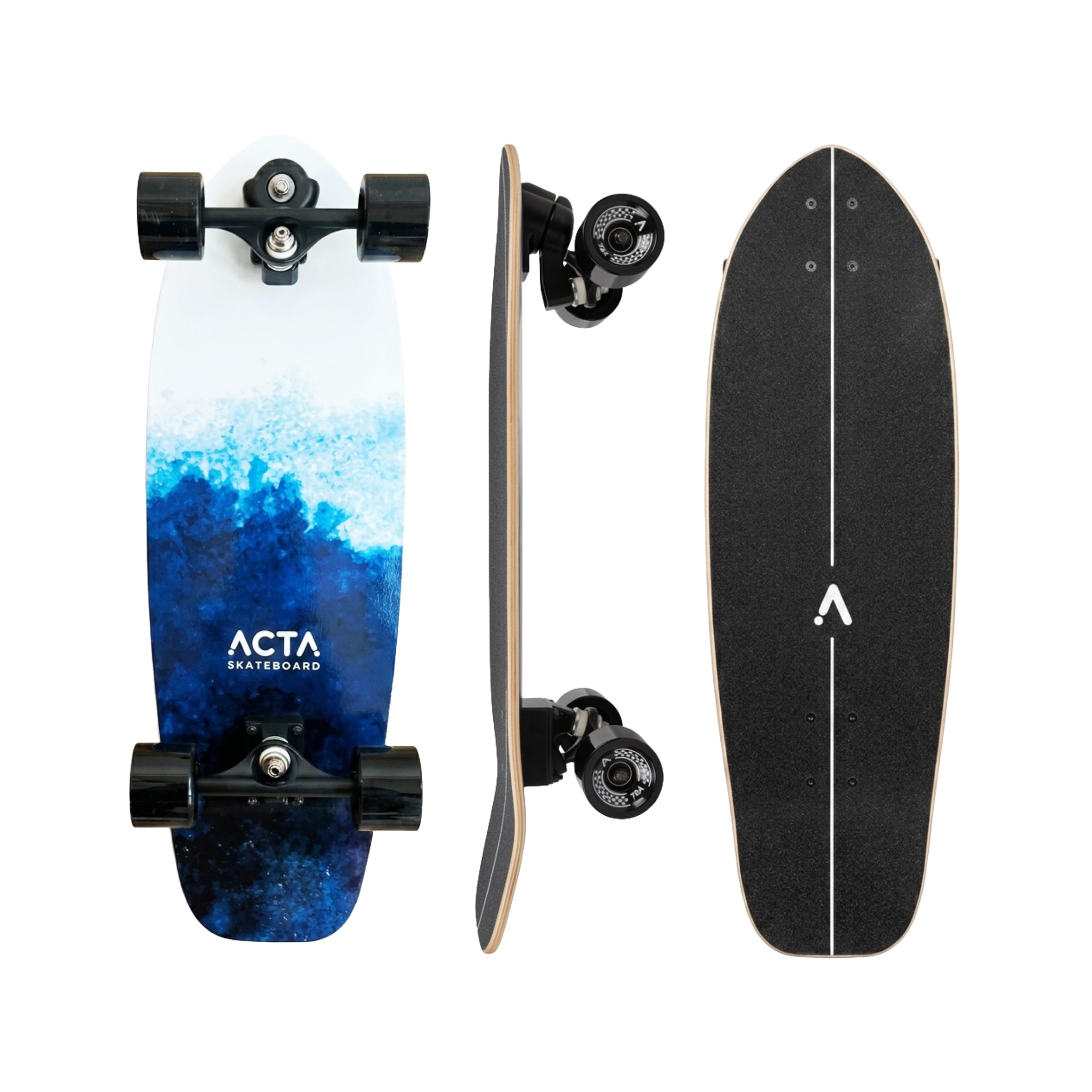 ACTA Surfskate Foam V2 31" – Ocean - 7-lagiges Ahorn-Surfskateboard - Ideal für Anfänger und Fortgeschrittene - für Pumptrack, Cruising und Urban Carving