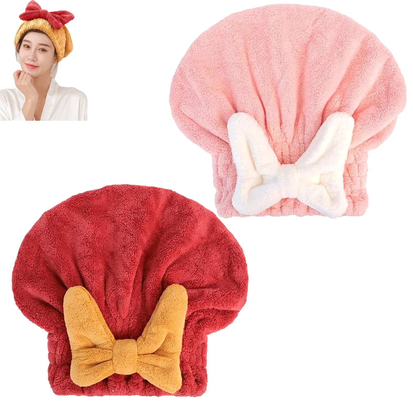 Leyiteng Mikrofaser-Haartuch – Super Saugfähig, Schnelltrocknend, Als Turban Oder Duschhaube Nutzbar