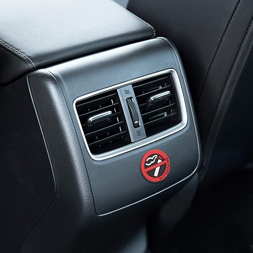 Miniatura 5 de TOMALL 4 calcomanías de silicona para no fumar para automóvil, autoadhesivas, para ventana de automóvil, calcomanías de precaución para taxis,