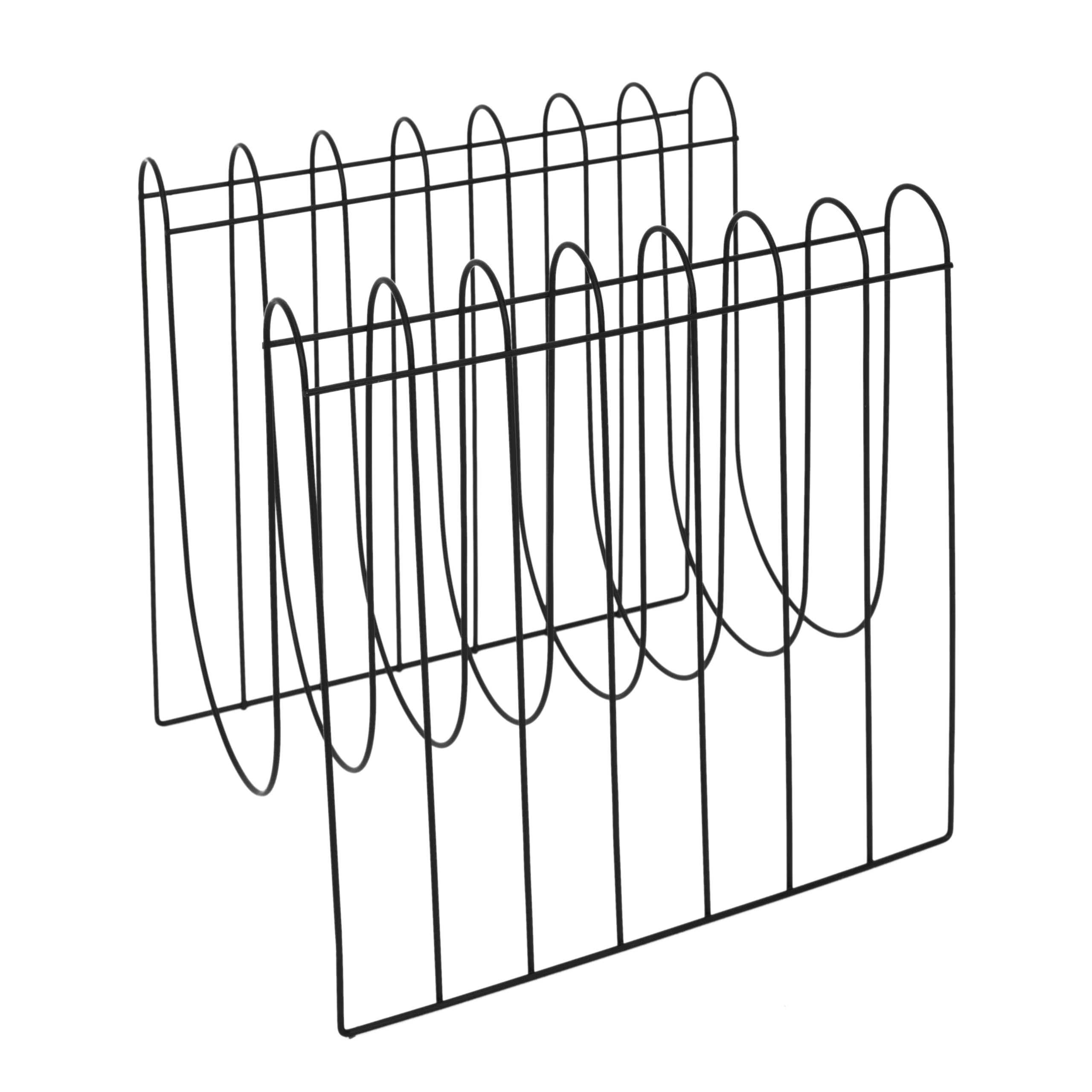 HOME DECO FACTORY - HD2286 Porte-​Vues en Métal - Conçu pour Organiser Magazines et Journaux - Design Moderne et Élégant - Taille Standard - Couleur Noire