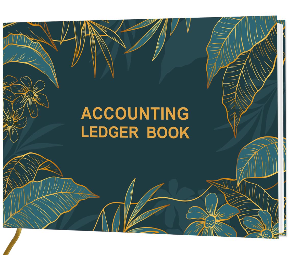 Accounting Ledger Book - Ledger Book for Small Businesses Bookkeeping & Personal Use, Expense Tracker Notebook for Tracking Money, Expenses, Deposits
