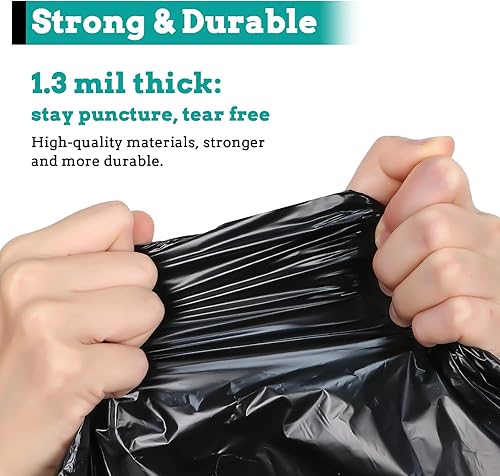 Miniatura 4 de Bolsas de basura resistentes de 33 galones bolsas de basura negras grandes para patio, césped, hojas, industrial, comercial, (100 unidades) - 32 x
