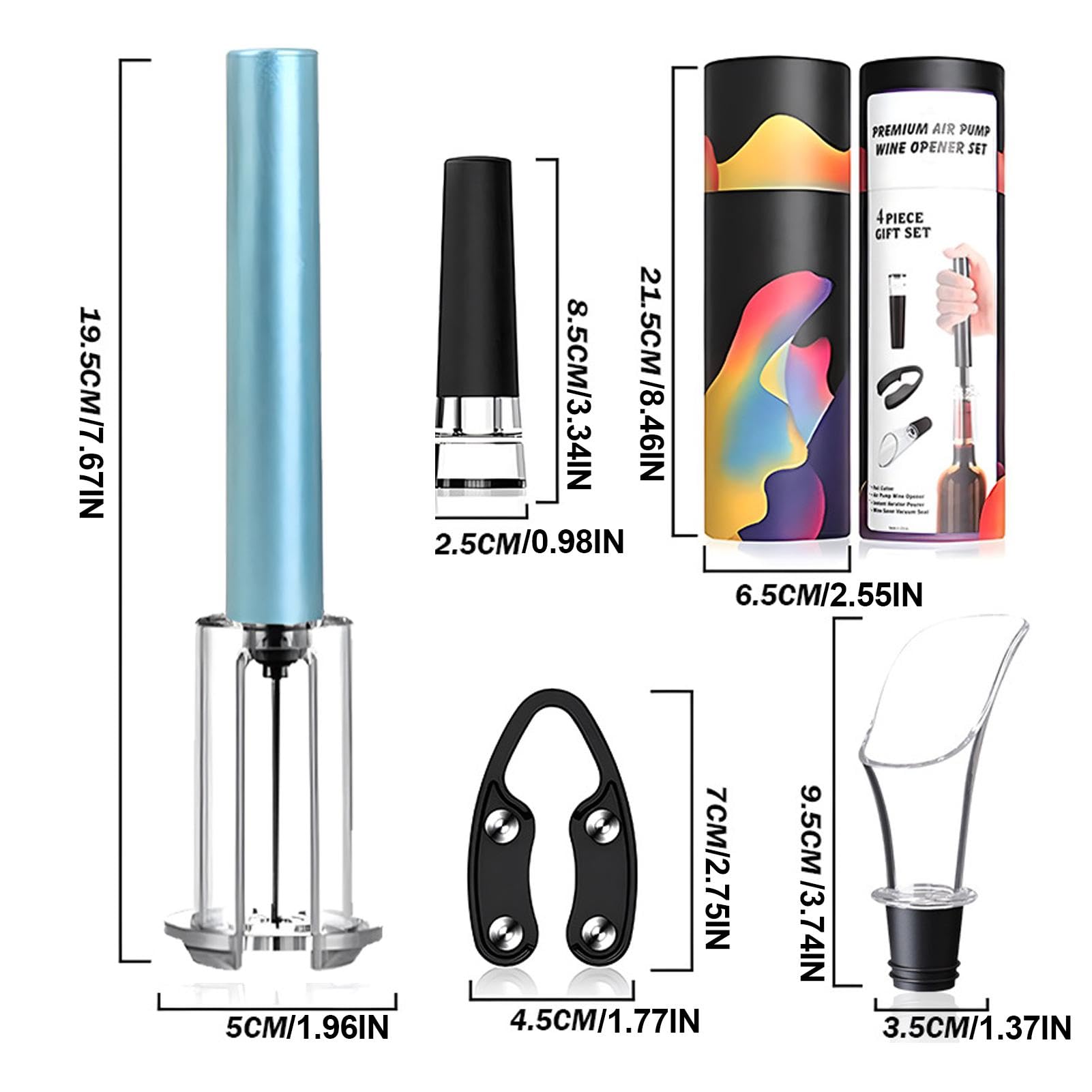 Amazon.co.jp: 4 ピース手動ワインコルク栓抜き、ワイン栓抜きセット