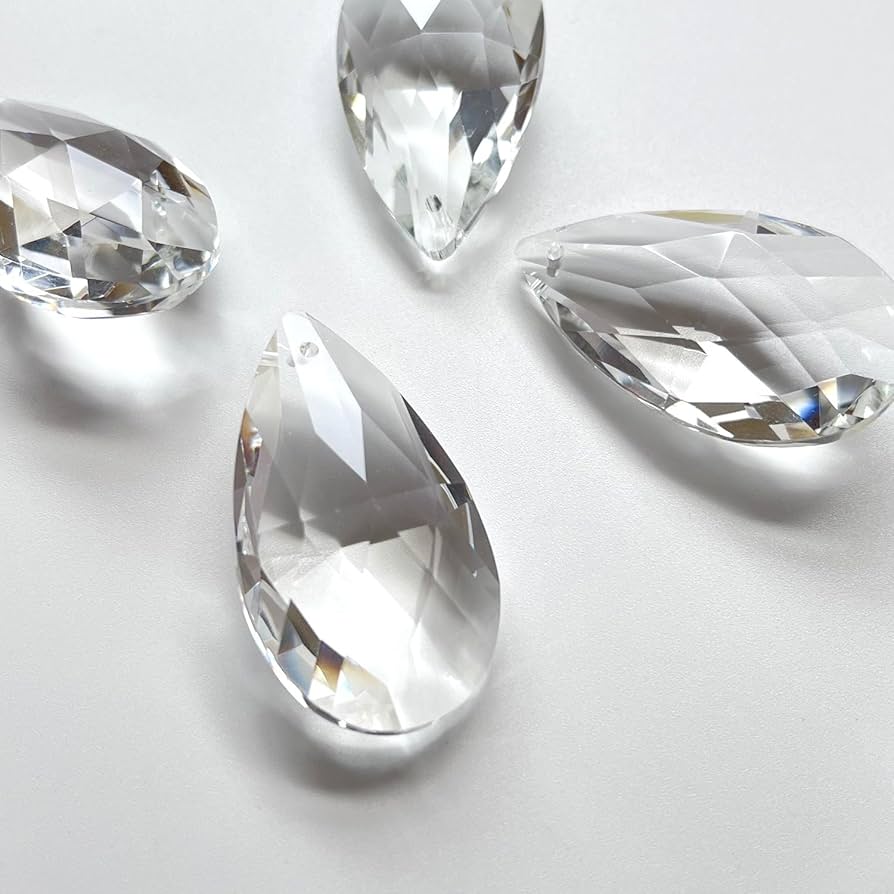 シャンデリア ガラスドロップ　クリア　雫 シャンデリア ガラスドロップ クリア 雫 しずく型 63mm 透明 4個セット