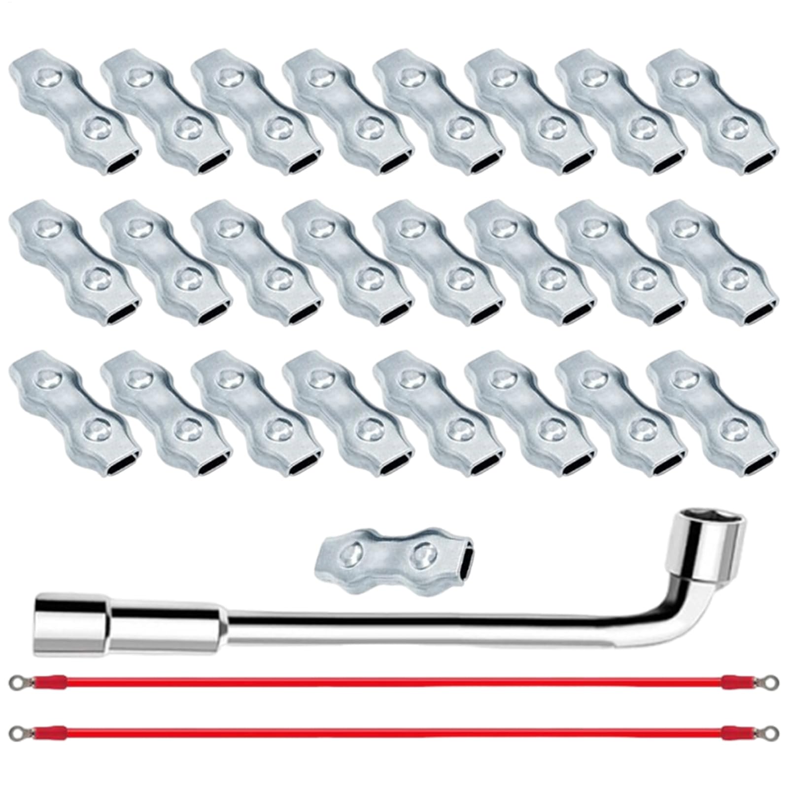Connecteur pour clôture électrique M5 en polyester avec raccord de câbles
