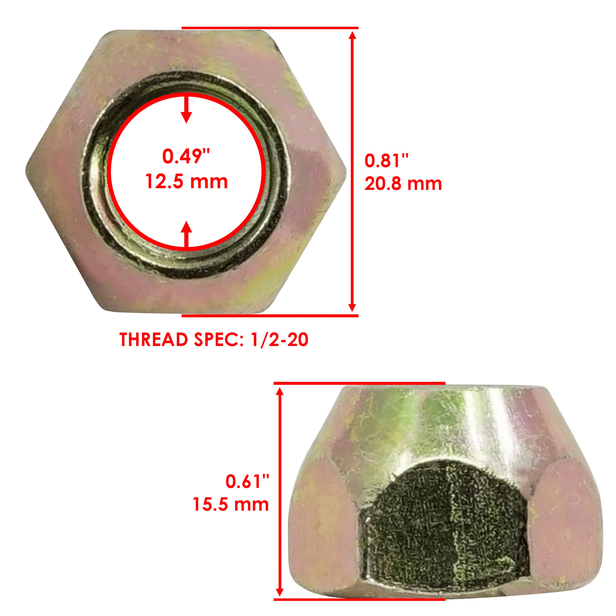 Amazon.com : Caltric Wheel Hub and Lug Nuts Compatible with Toro