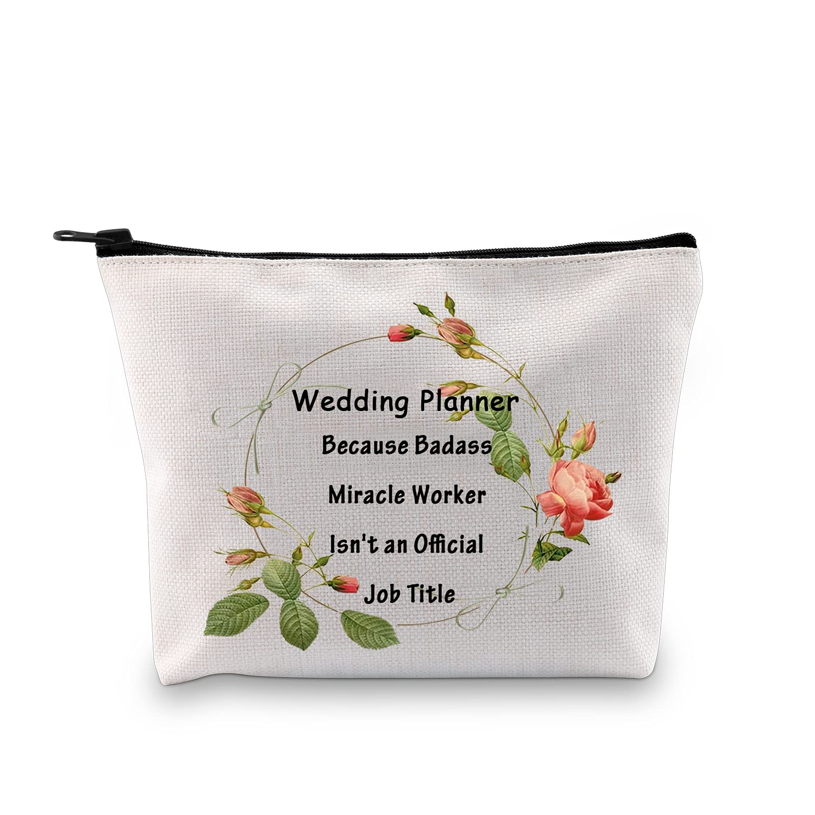 MYOSPARK Wedding Planner Cosmetic Makeup Bag Zipper Pouch Wedding Coordinator Gift Thank You Gift for Wedding Planner, Wedding planner Bag