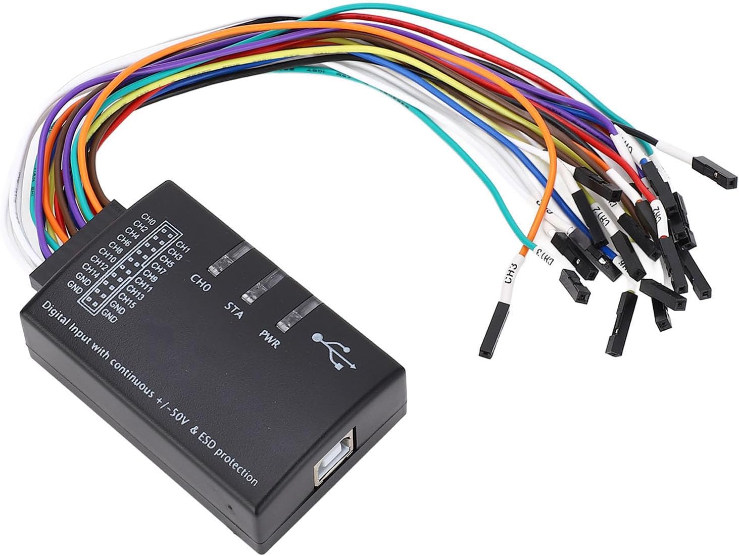 16 Channel Compact USB Logic Analyzer High Sampling Rate Protocol Analysis for