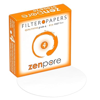 Filter Paper 7 cm Lab Qualitative Filter Paper for Chemistry, Standard Qualitative Grade 4-Fast Flow 70mm(100 Discs)