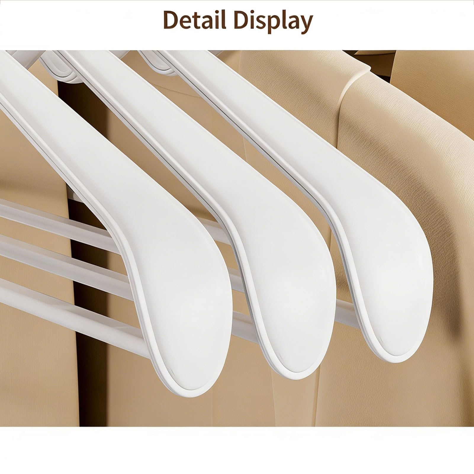Générique Cintres Robustes, cintres en Plastique antidérapants pour vêtements épais (Manteaux, Costumes, Chemises) - Solides, antidérapants et Peu encombrants (A 45x22cm/18x9in(20)