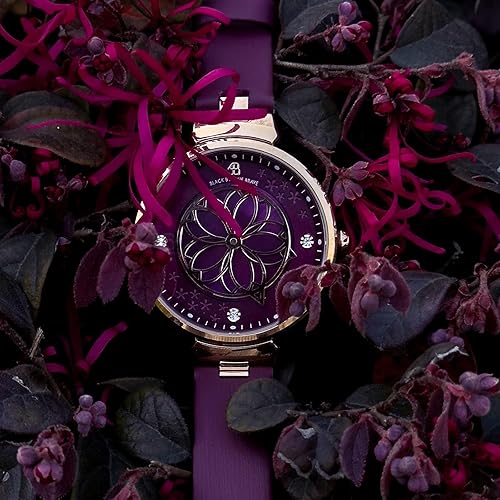 Miniatura 4 de Relojes para mujer flor de cerezo mano de pétalo de Sakura, esfera de madreperla reloj para mujer con correa de cuero o correa de pulsera de cerámica
