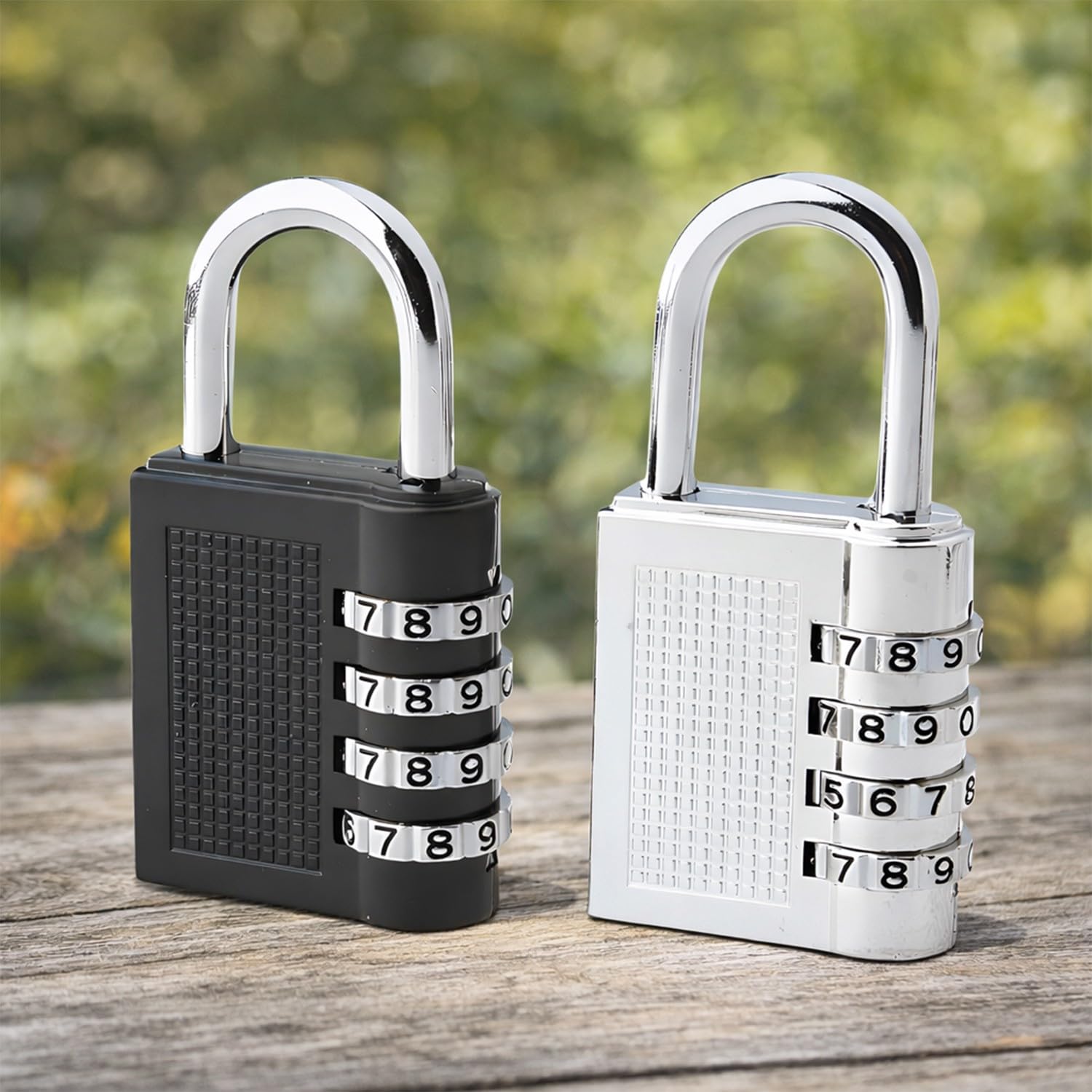 Oblivion Number Lock Set of 2 – Multicolour 4-Digit Number Combination Anti-Theft Metal Lock for Travel Bag, Luggage, Door, Tool Box, Resettable PIN Number Padlock (Initial Password 0-0-0-0) — Amazon image 2