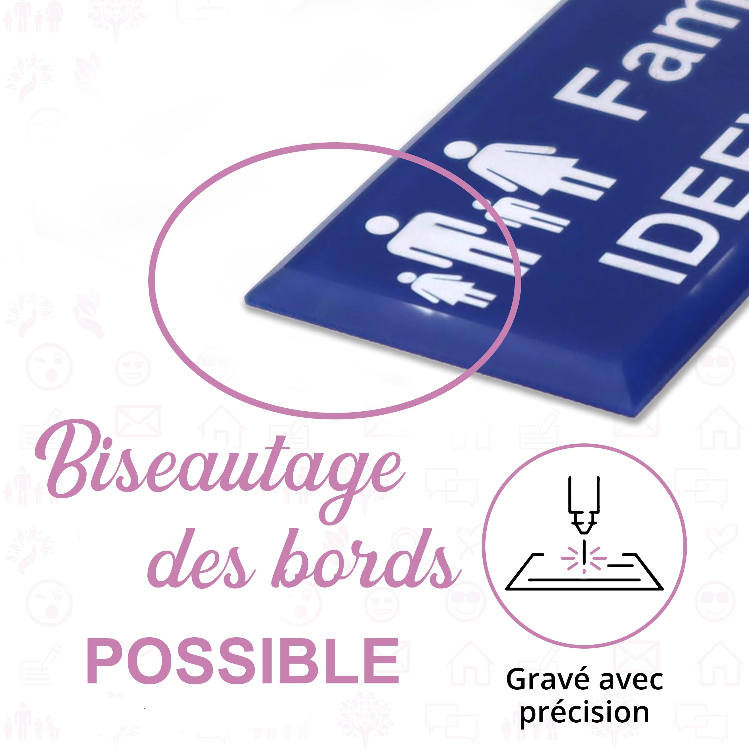 Plaque Boite Aux Lettres Plexiglass ARGENT Personnalisable