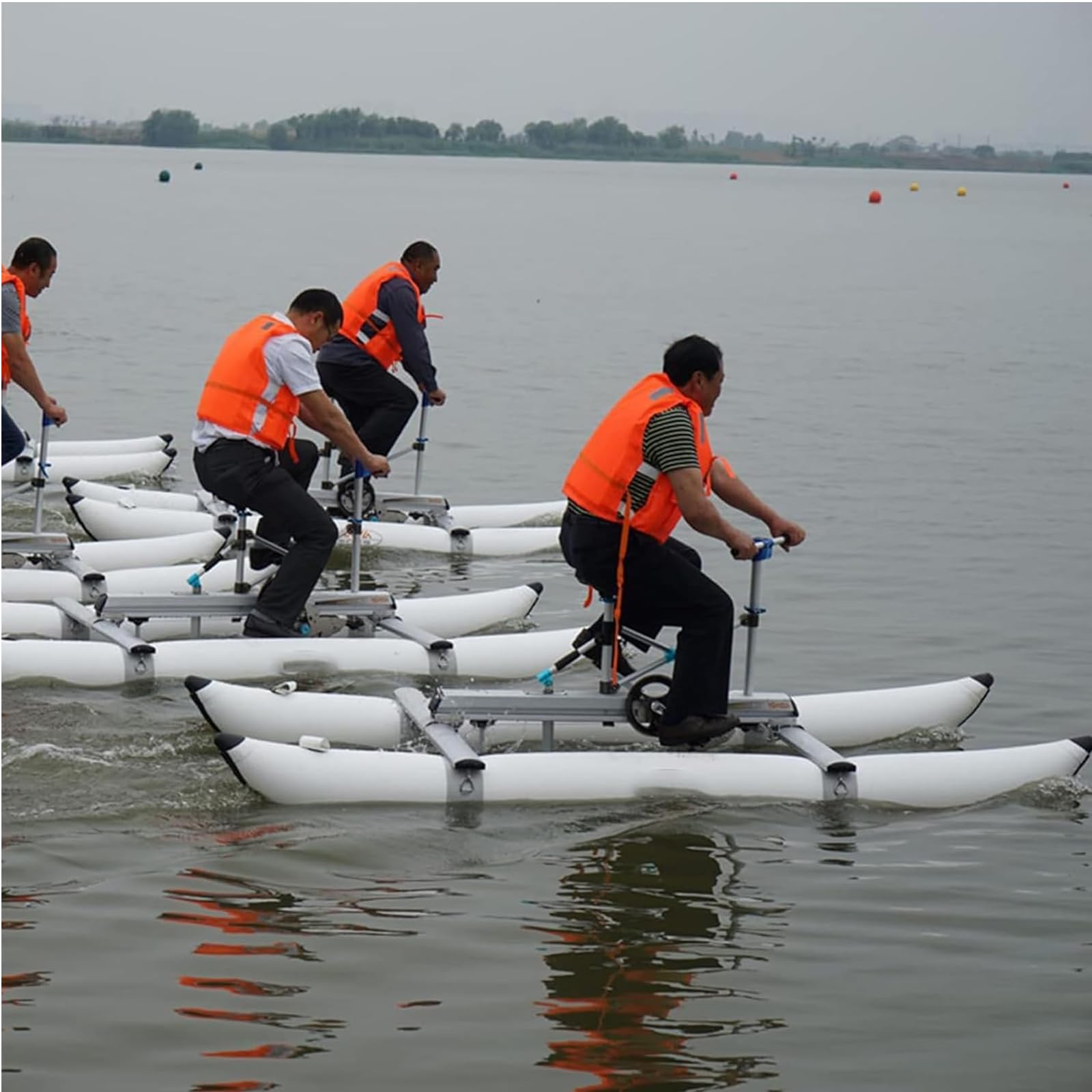 Nadmuchiwana łódź na rower wodny do wędkowania i zabawy w wodzie - podwójna nadmuchiwana łódź do pływania na wodzie