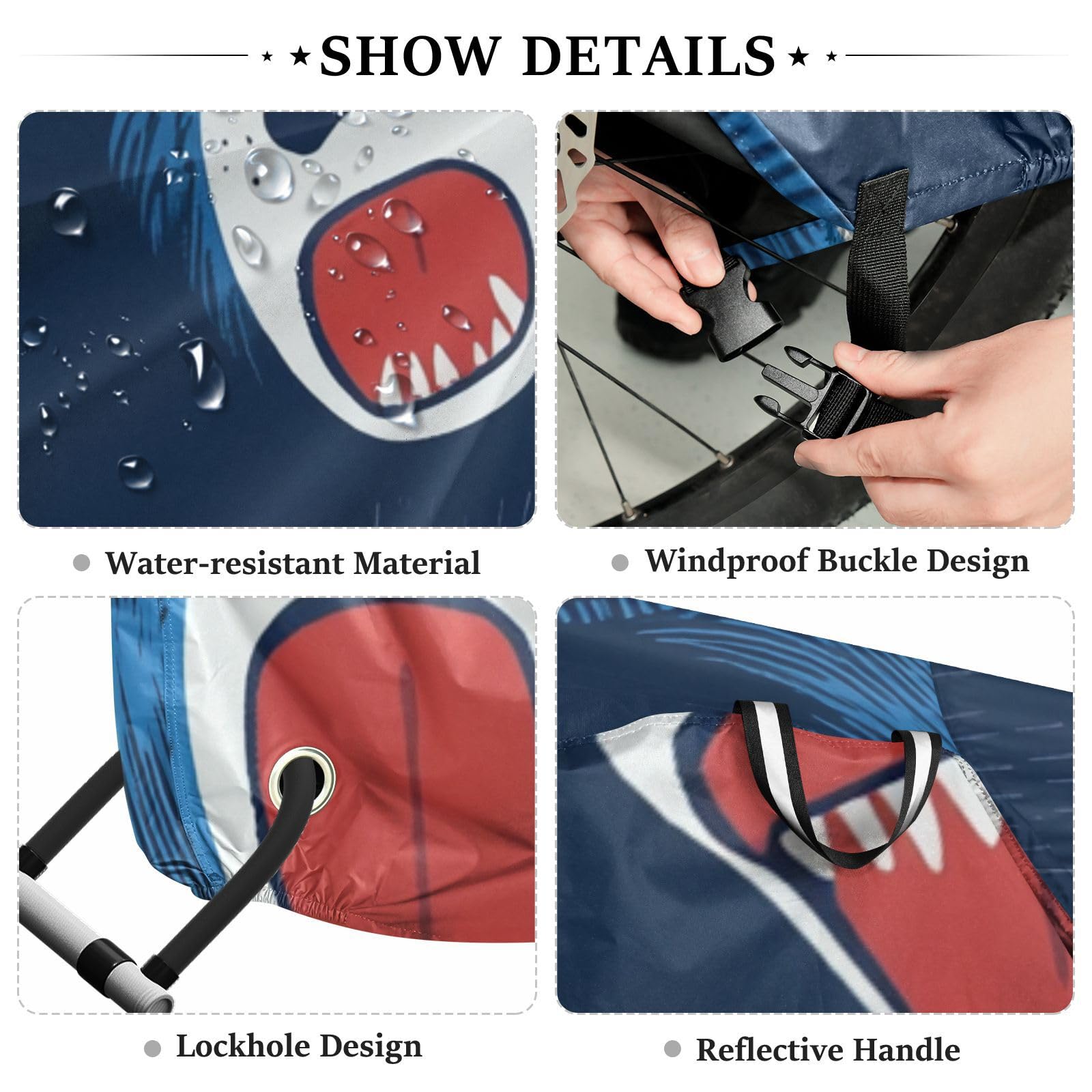 Housse de vélo imperméable avec trous de verrouillage pour intérieur et extérieur - Convient à la plupart des cobertor para bicicletas para lluvia y sol