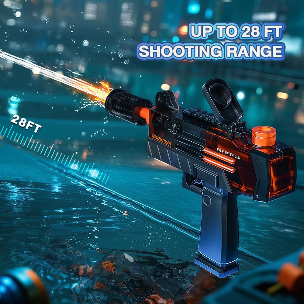 2 Pack Electric Water Guns for Adults Kids Automatic Water Gun Pistols Up to 30 FT Long Range - Image 2