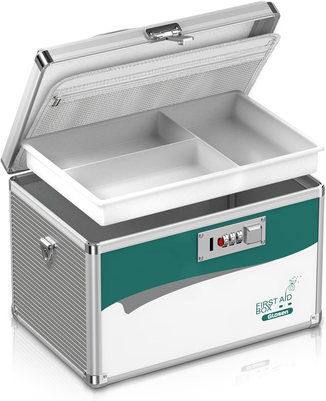 - Glosen Medicine Lock Box with Combination Lock,Medication Lock box 【Medium 12 x 7.68 x 7.87 Inch】 Safe Lock Box,Medical Box Organizer