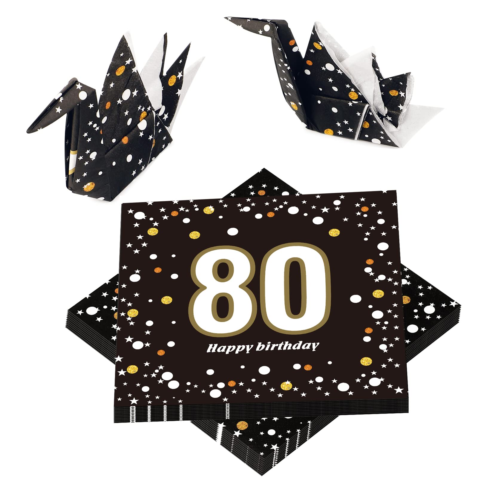 Servetten 40th Birthday goud (20st
