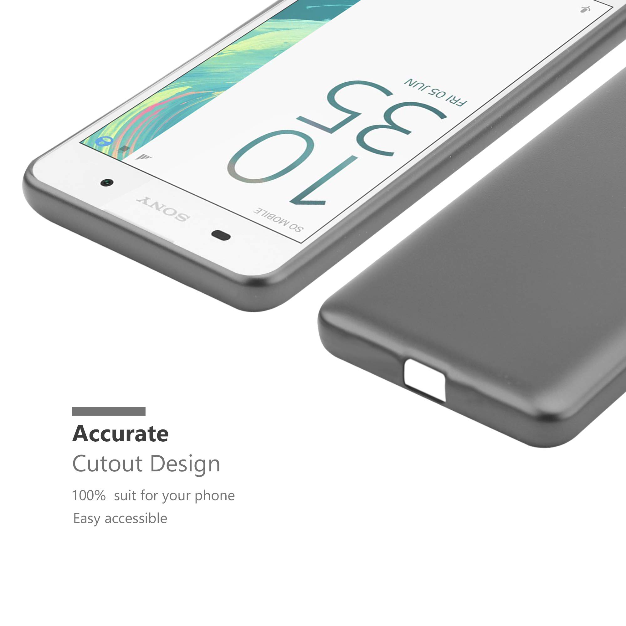 Cadorabo Custodia per Sony Xperia E1 in TURQUOISE - Morbida Cover Protettiva Sottile di Silicone TPU con Bordo Protezione - Ultra Slim Case Antiurto Gel Back Bumper Guscio