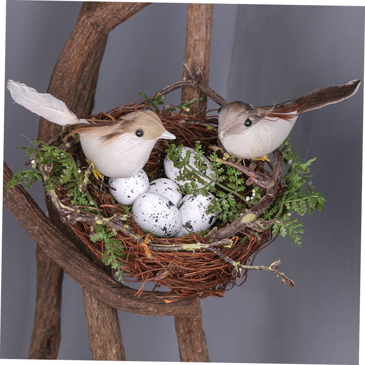 Nid D'oiseau Artificiel Avec œuf Décoratif En Forme De Vigne - Guirlande De Brindilles En Rotin - Maison D'oiseaux Faite à La Main - Décoration