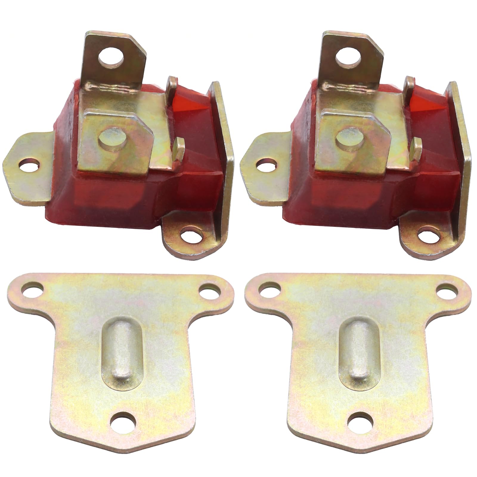 YUCHENSHLP 1 Pair Red Polyurethane Motor Engine Mounts Bracket for Small & Big Block Chevy SBC BBC 350