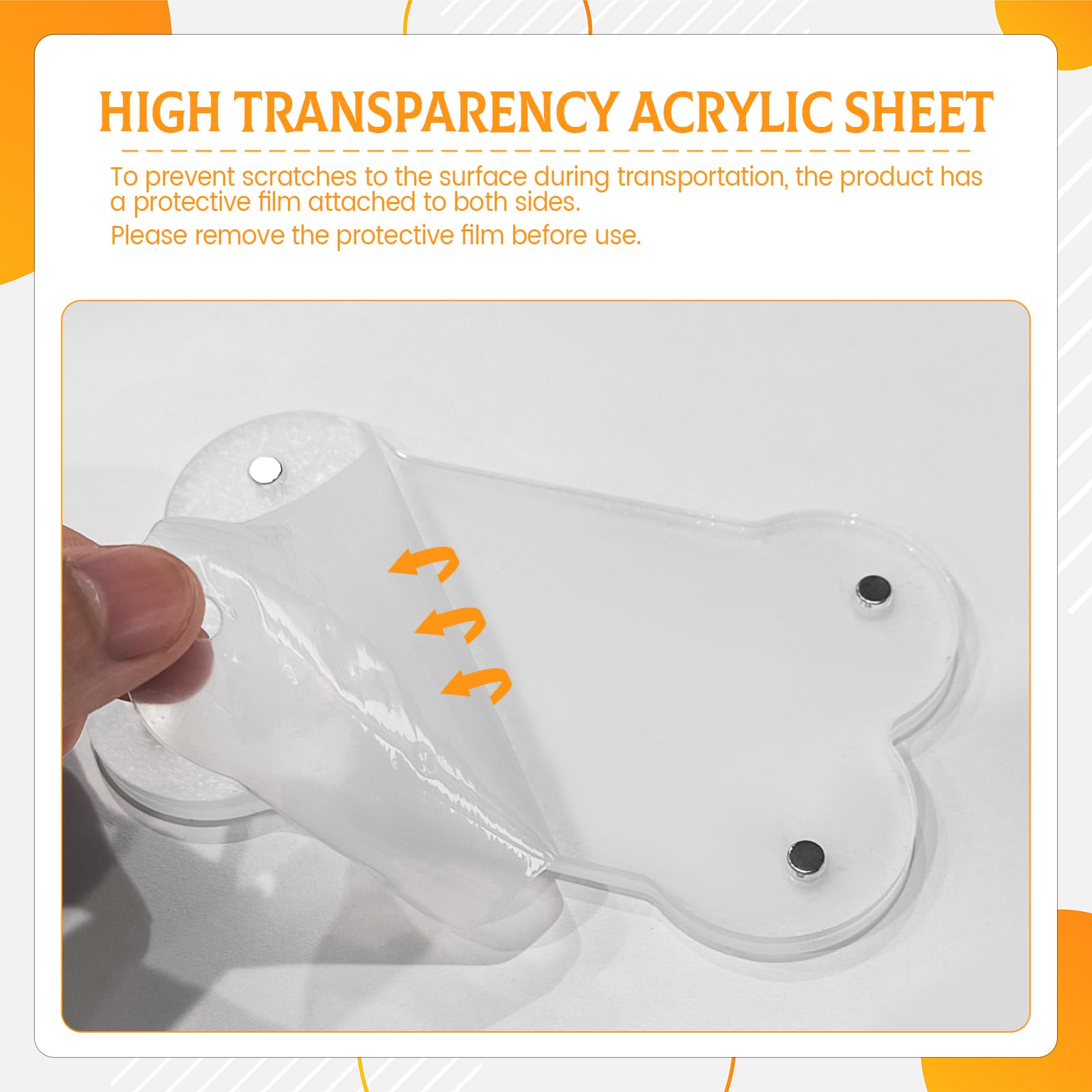 2Pcs Car Visor Photo Holder Bone-Shaped Magnetic Acrylic Picture Frame Personalized Car Accessories for Family Personal Photos — view 7