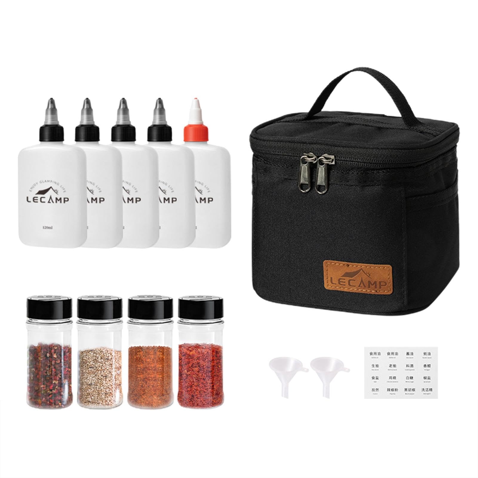 アウトドア用品 調味料入れ 収納 キャンプ BBQ 調理器具 食器 料理バッグ Amazon.co.jp: キャンプ用品 調理器具 収納バッグ BBQ調味料容器