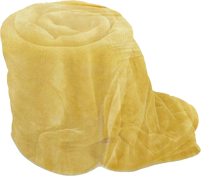 GonZalo GraCia. Cosy Winter Warm Soft Touch 400GSM Faux Fur Mink Sofa Bed Throw Fleece Blanket Bed Blanket Giant Blanket sofa throw 3 Seater (Lime Yellow, Double 150x200 cm)