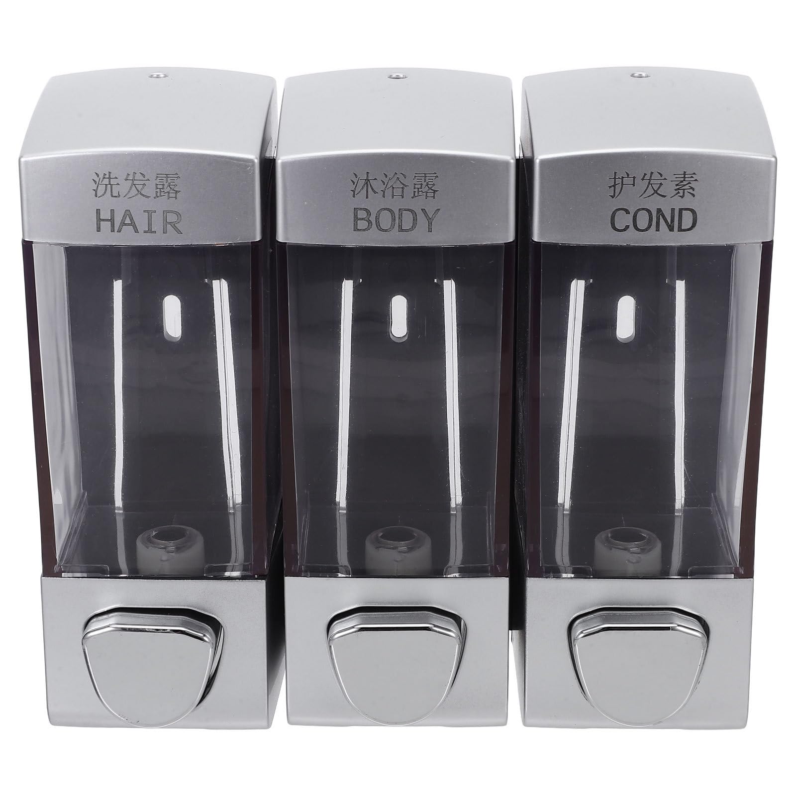 Distributeur de savonnette mural triple pour éliminer le désordre des flacons de douche
