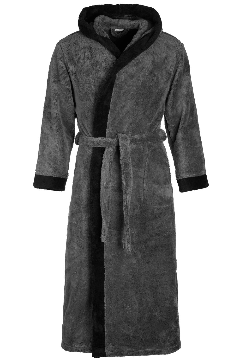 Di Vadini Peignoir Prato à capuche unisexe pour homme et femme - Vêtement de nuit en microfibre élégante - Kimono avec couleur et taille au choix XXS - 5XL I Bath-Robe Öko-Tex Standard 100