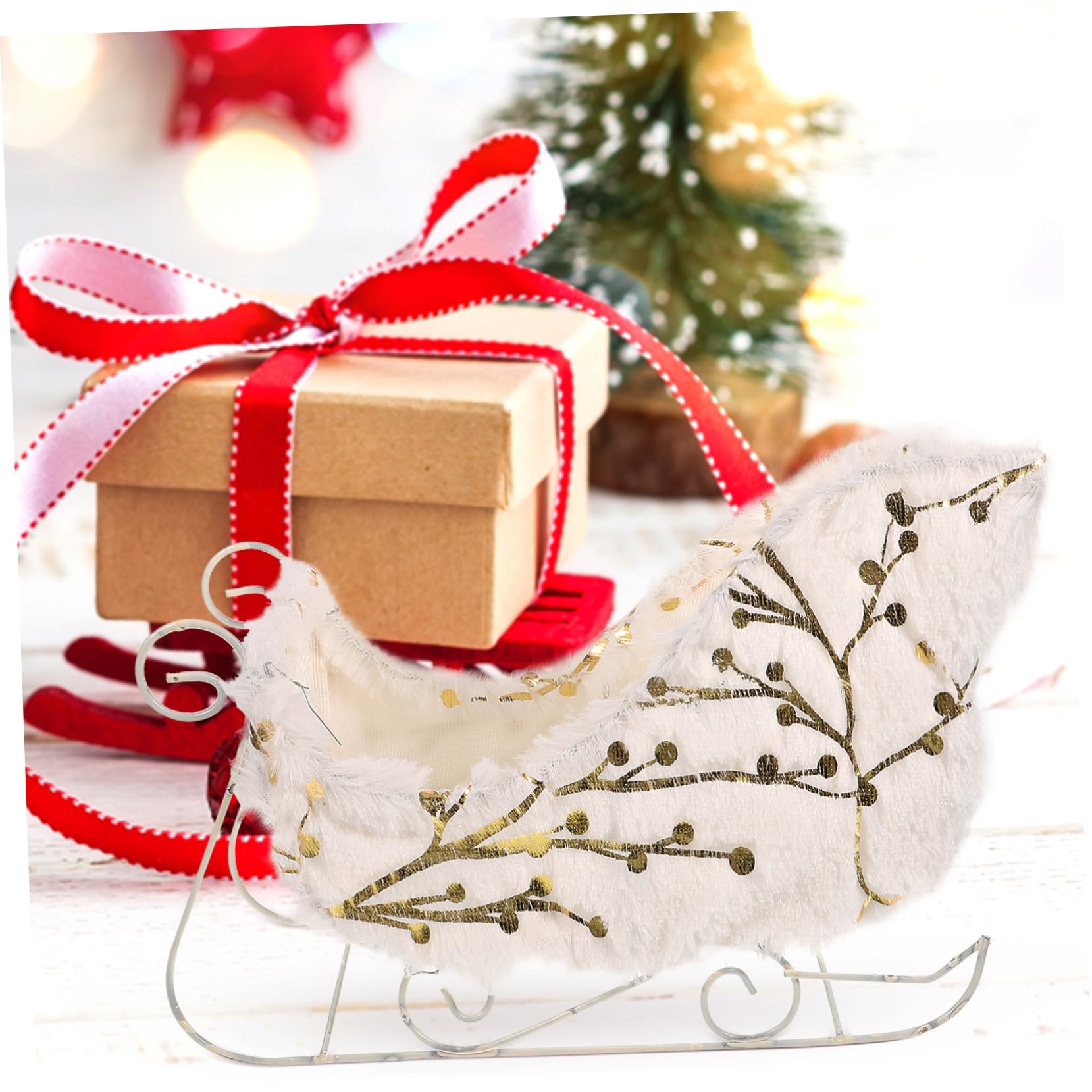 Decoración Navidad De Escritorio Ligero para Centro De Mesa Adorno Festivo para Hogar y Fiesta Navideña