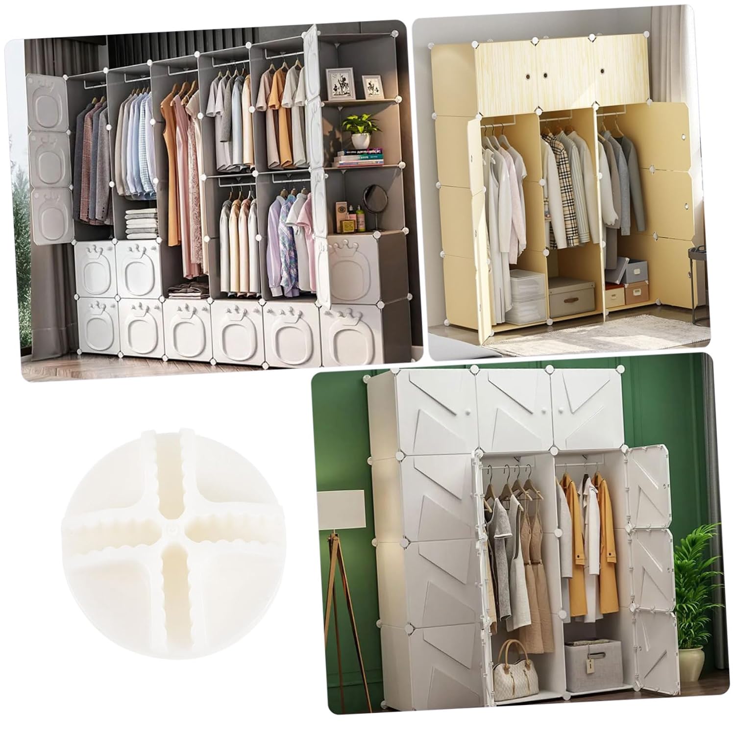 KICHOUSE 20 Pcs Wire Cube Storage Connectors Abs Plastic Modular Organizer Cube Storage Organizer Bins Easy to Use