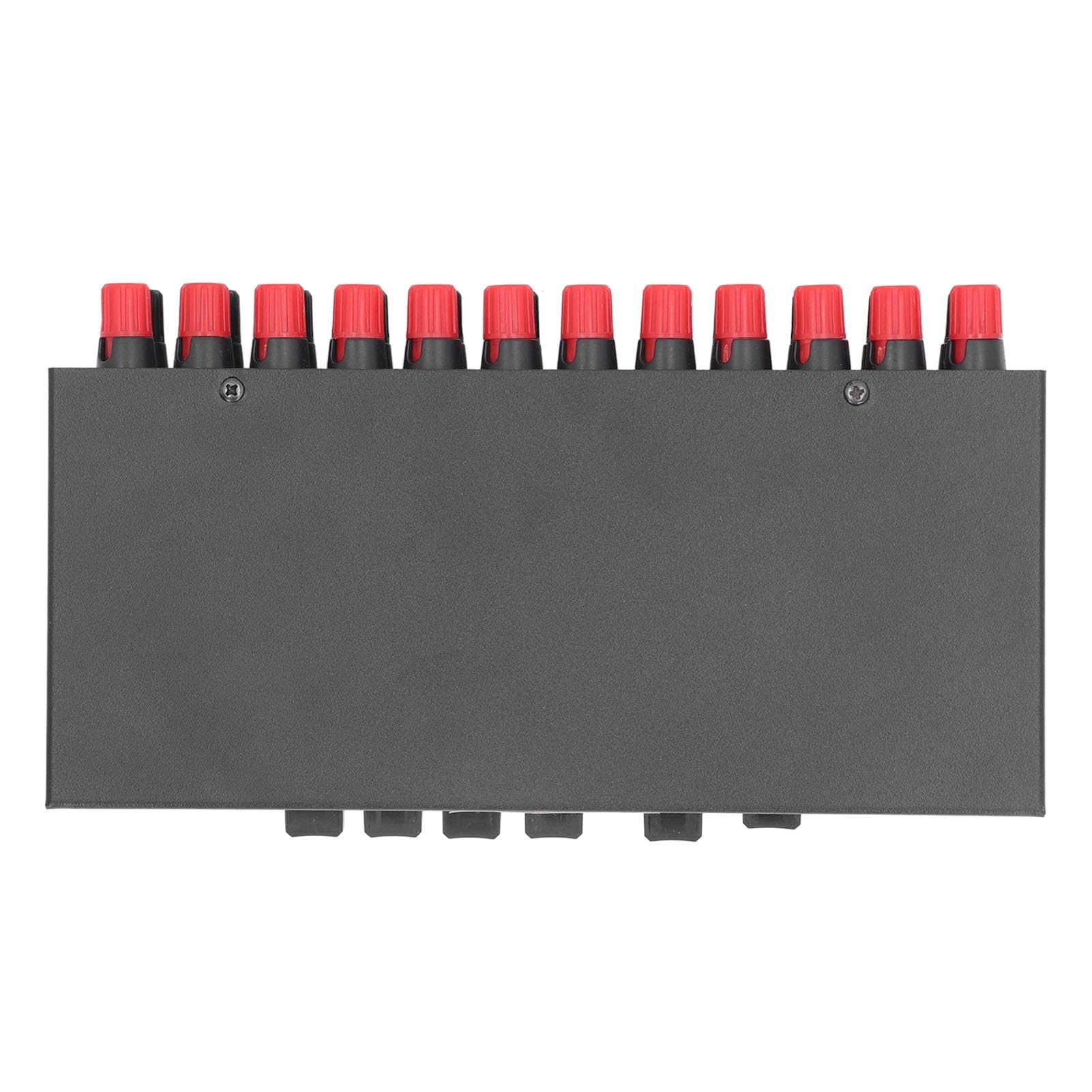 Selector de Amplificador de 4 Vías, Interruptor Selector Pasivo, Interruptor de Caja Selectora de Audio, Caja de Audio con 2 Salidas de Altavoz Estéreo con Botones de Encendido y
