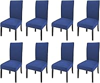 Vista 14 de GoodtoU Fundas para sillas de comedor negras, juego de 2, fundas elásticas y suaves para sillas de comedor, fundas protectoras lavables y extraíbles