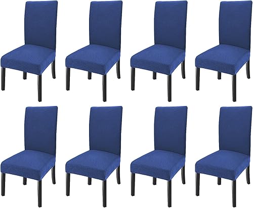 Miniatura 14 de GoodtoU Fundas para sillas de comedor negras, juego de 2, fundas elásticas y suaves para sillas de comedor, fundas protectoras lavables y extraíbles