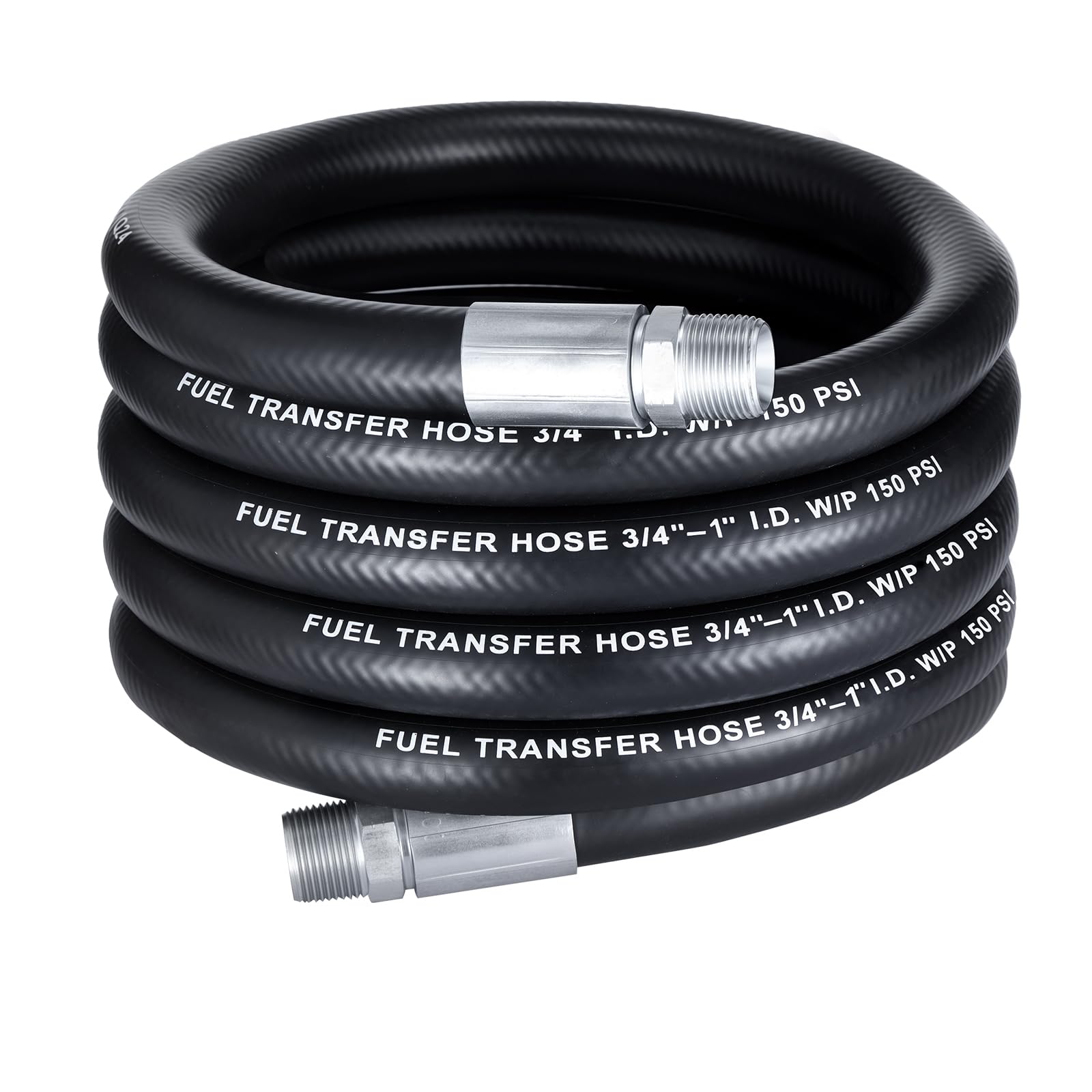 EVIL ENERGY 3/4" Fuel Transfer Hose 20FT 3/4" Inlet 1" Outlet for Diesel