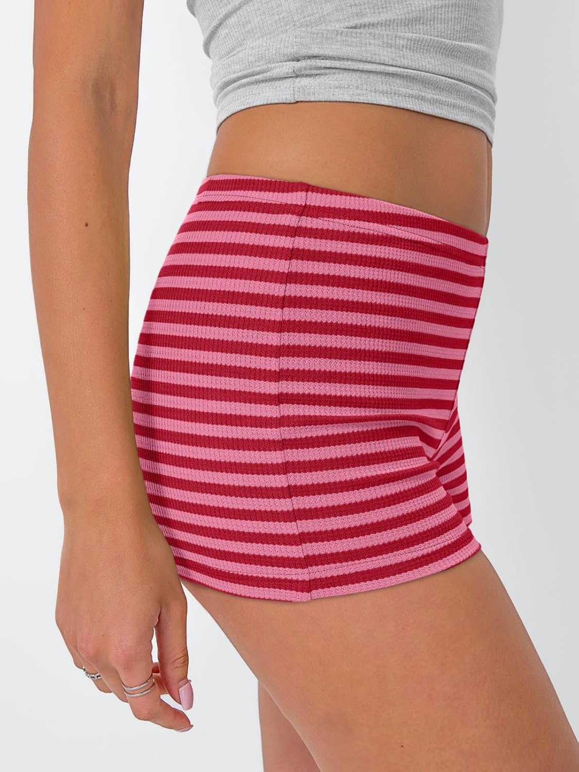 Trendy Queen Pajama Shorts Women Micro Low Rise Striped Boxers Trendy Spandex Bottoms 2026 Comfy Summer Lounge Sleepwear S-XL - Image 5