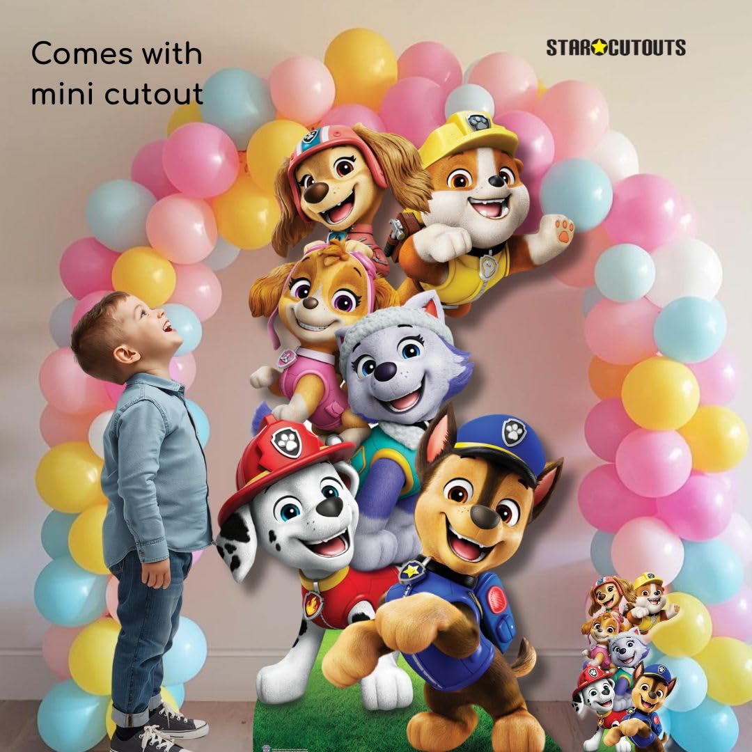 Star Cutouts Cartonato SC4602 Paw Patrol, altezza 164 cm, ideale per feste a tema Paw Patrol, compleanni, fan, decorazioni per stanze ed eventi