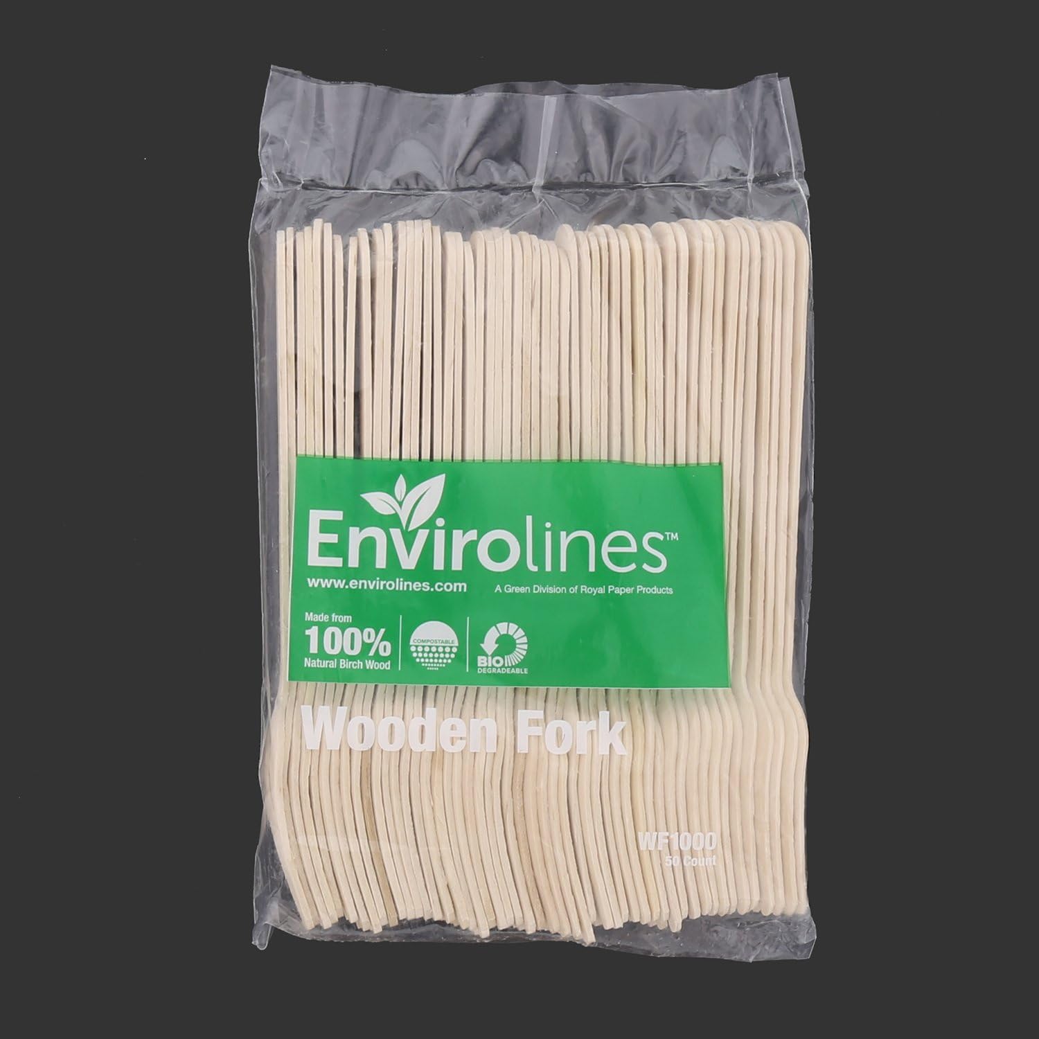 Heavy Weight Disposable Wooden Fork, Bag of 50