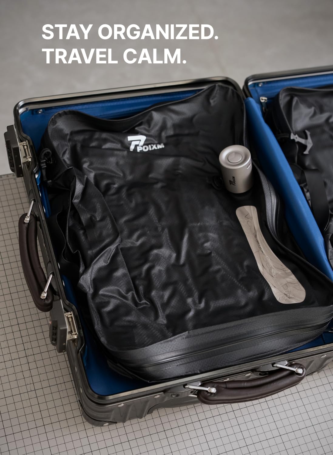 Bolsas de vacío para viajes con bomba inalámbrica, cremallera abierta de 180°, impermeable IP67, bolsas de compresión reutilizables que ahorran espacio para mochila, maleta, almacenamiento en el