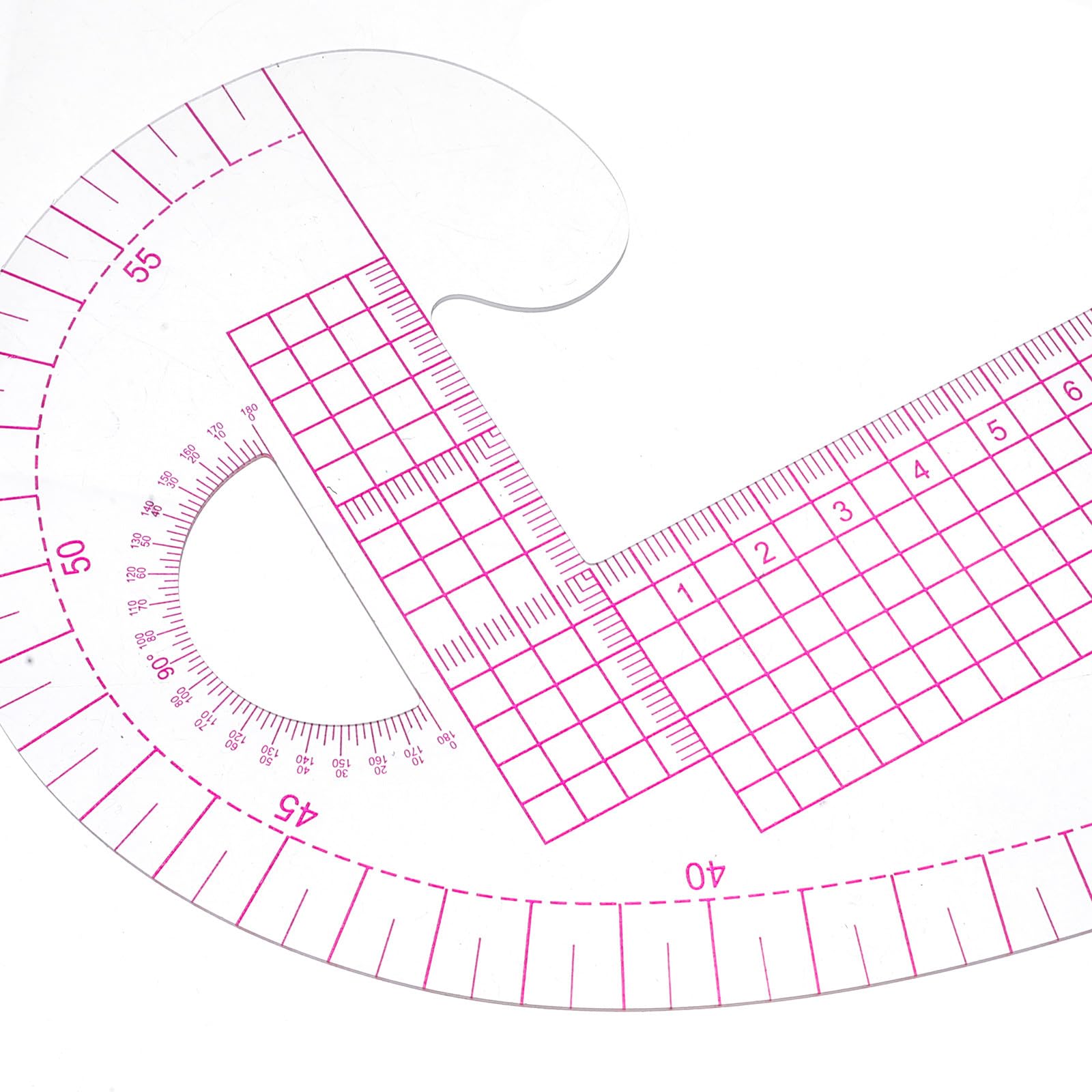 Baluue Set da Cucito Professionale in Plastica Trasparente Righello per Curve Francesi su per Sartoria e Modellismo Strumenti per Cucire per e Principianti Misurazione Precisa per e