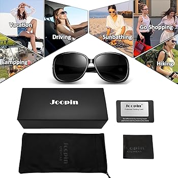 Amazon.com: Joopin Big Sunglasses for Women Trendy Rectangle Black