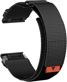 Abanen Rugged Nylon Quick Fit 22mm Watch Bands for Garmin Fenix 7 / Fenix 6 / Instinct 2 / Fenix 5 / EPIX 2, Adjustable Weave Ballistic Nylon Webbing Wrist Band for Forerunner 955/965, MARQ